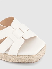 Office White Marta Weave Espadrille Wedge Sandals - Image 3 of 3