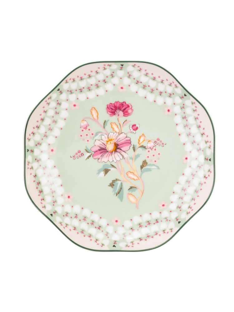 Cath Kidston Green Friendship Gardens Set of 4 Pasta Bowls - Image 3 of 3