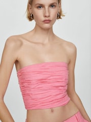 Mango Pink Linen Bandeau Top - Image 4 of 7