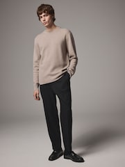 Oatmeal Regular Fit Cotton Rich Crew Jumper - Image 1 of 7