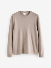 Oatmeal Regular Fit Cotton Rich Crew Jumper - Image 5 of 7