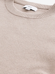 Oatmeal Regular Fit Cotton Rich Crew Jumper - Image 6 of 7