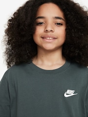 Vintage zelena - Nike Club 100% bombažna majica - Slika 3 iz 3