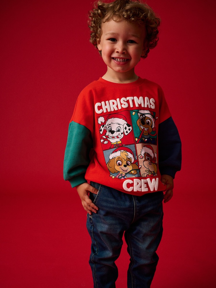 Red PAW Patrol 100% Cotton Crew Neck Sweatshirt (3mths-8yrs) - Image 2 of 7