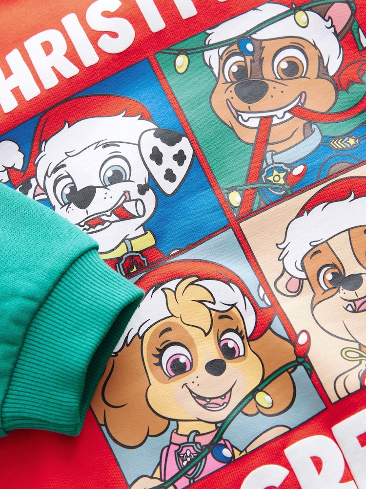 Red PAW Patrol 100% Cotton Crew Neck Sweatshirt (3mths-8yrs) - Image 7 of 7