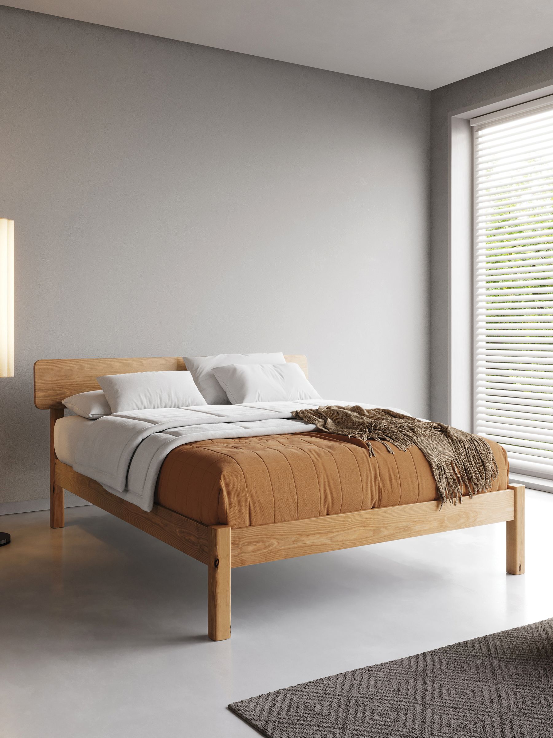 Buy Get Laid Beds Honey Natural The Deco Solid Wood Bed from the Next UK online shop