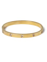 Aela Gold Tone Diamond Simulant CZ Stone Detail Bangle - Image 2 of 4