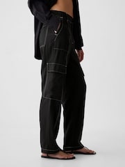 Gap Black Mid Rise Cargo Trousers - Image 5 of 5