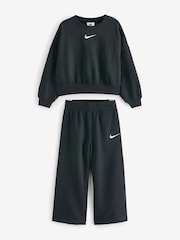 Nike Black Little Kids Shine Crew Tracksuit - Image 1 of 3
