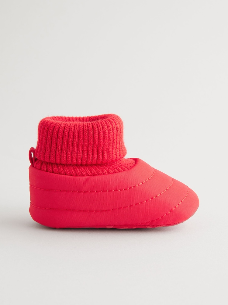 Red Baby Quilted Snow Boots (0-24mths) - Image 2 of 5