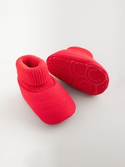 Red Baby Quilted Snow Boots (0-24mths) - Image 3 of 5