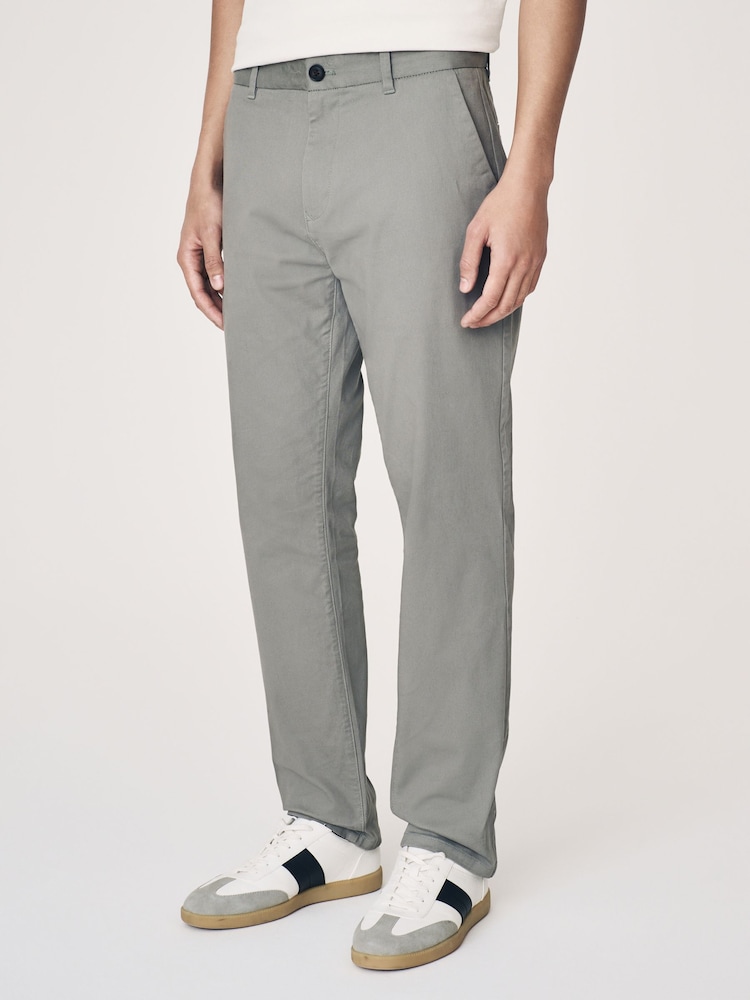 Grey Light Slim Fit Stretch Chinos Trousers - Image 1 of 10