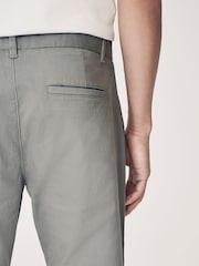 Grey Light Slim Fit Stretch Chinos Trousers - Image 6 of 10