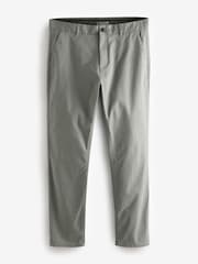 Grey Light Slim Fit Stretch Chinos Trousers - Image 7 of 10