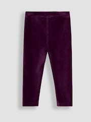 JoJo Maman Bébé Navy Blue & Purple 2-Pack Jersey Cord Jeggings - Image 3 of 5
