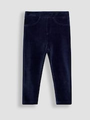 JoJo Maman Bébé Navy Blue & Purple 2-Pack Jersey Cord Jeggings - Image 4 of 5