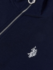 U.S. Polo Assn. Blue Blue Womens Stripe Trim Zip Up Tracksuit Top - Image 8 of 8