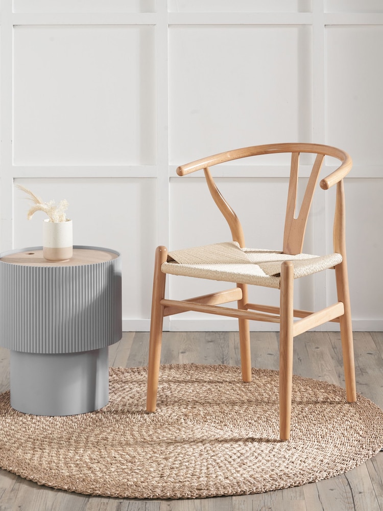 Pacific Natural Beech Wood and Natural Rope Dining Chair - Image 1 of 6