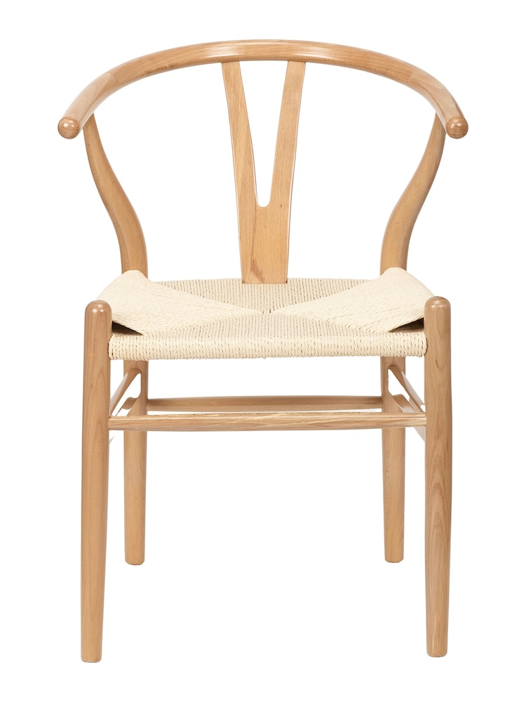 Pacific Natural Beech Wood and Natural Rope Dining Chair - Image 2 of 6