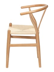 Pacific Natural Beech Wood and Natural Rope Dining Chair - Image 4 of 6