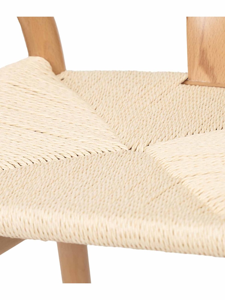 Pacific Natural Beech Wood and Natural Rope Dining Chair - Image 6 of 6
