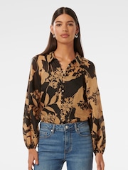 Forever New Brown Estelle Raglan Blouse - Image 1 of 5
