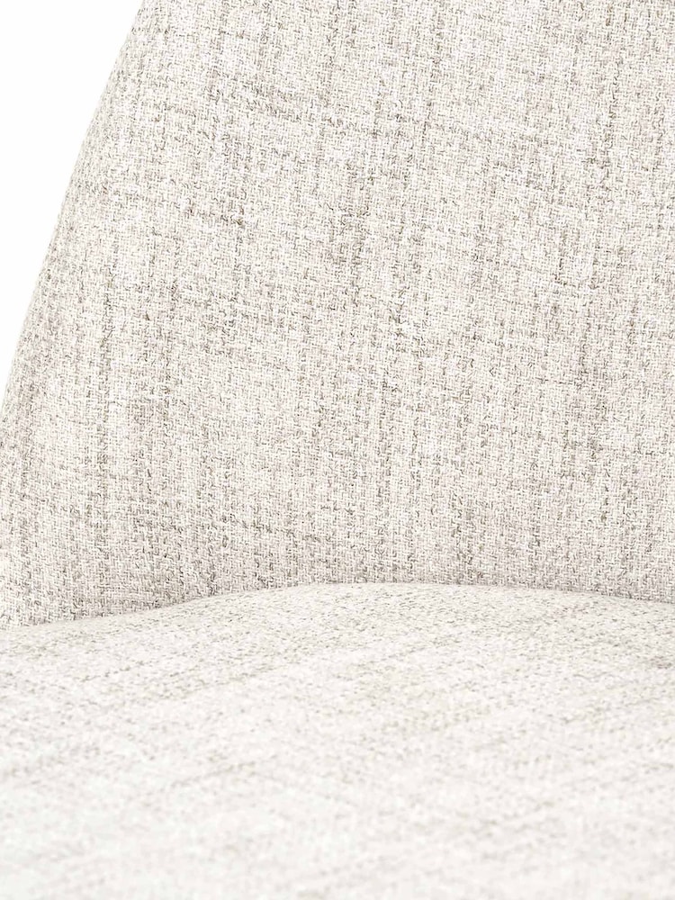 Pacific Grey Turi Pebble Linen Mix Bar Stool with Black Legs - Image 6 of 6