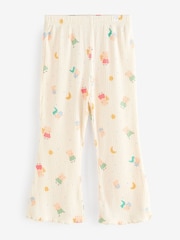 MORI Cream Organic Cotton and Bamboo Ribbed Peppa Pig Print Flare Leggings - Image 4 of 4