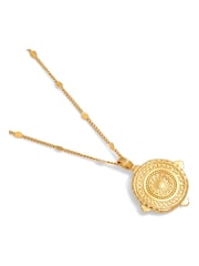 Katie Loxton Gold Tone Happiness Waterproof Antique Coin Necklace - Image 3 of 5