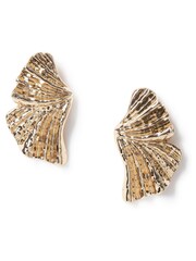 Aela Gold Tone Fan Oversized Stud Earrings - Image 1 of 2