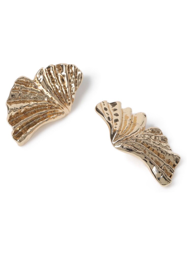 Aela Gold Tone Fan Oversized Stud Earrings - Image 2 of 2