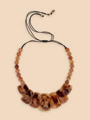 White Stuff Orange Eve Resin Statement Necklace - Image 1 of 2