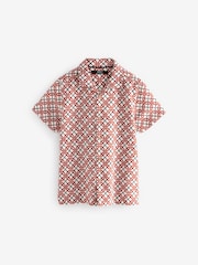 Granite Grey Tile chain print Short Sleeve Printed Shirt (3-16yrs) - Image 1 of 4