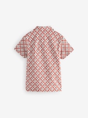 Granite Grey Tile chain print Short Sleeve Printed Shirt (3-16yrs) - Image 2 of 4