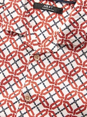Granite Grey Tile chain print Short Sleeve Printed Shirt (3-16yrs) - Image 4 of 4