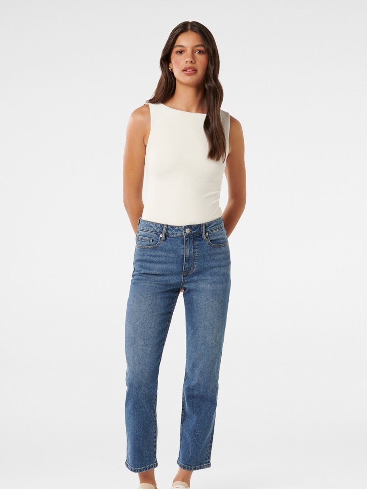 Forever New Blue Niki Ankle Straight Leg Jeans - Image 5 of 5