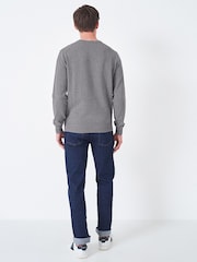 Crew Clothing Grey Crew Neck Jumper - Image 2 of 4