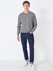 Crew Clothing Grey Crew Neck Jumper - Image 3 of 4