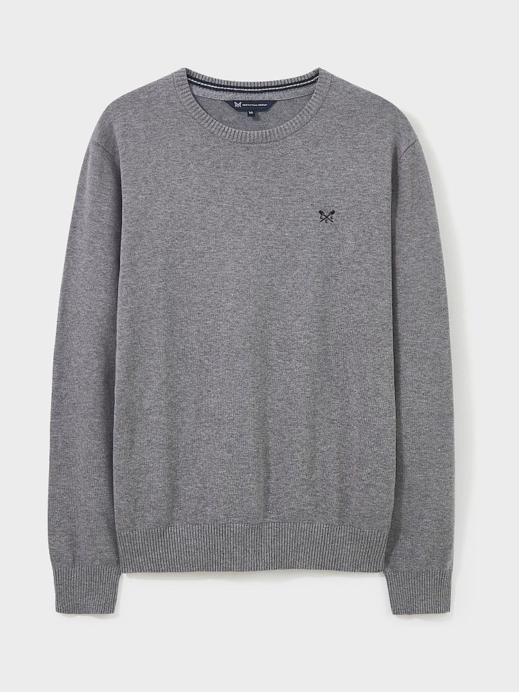 Crew Clothing Grey Crew Neck Jumper - Image 4 of 4