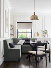 Soft Velvet Grey Anderson Storage Right Hand Dining Bench - Image 1 of 10