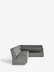 Soft Velvet Grey Anderson Storage Right Hand Dining Bench - Image 7 of 10