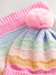 Multi Rainbow Hat And Snood Set (1-16yrs) - Image 4 of 4