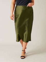 Evans Satin Bias Cut Skirt - Image 1 of 3