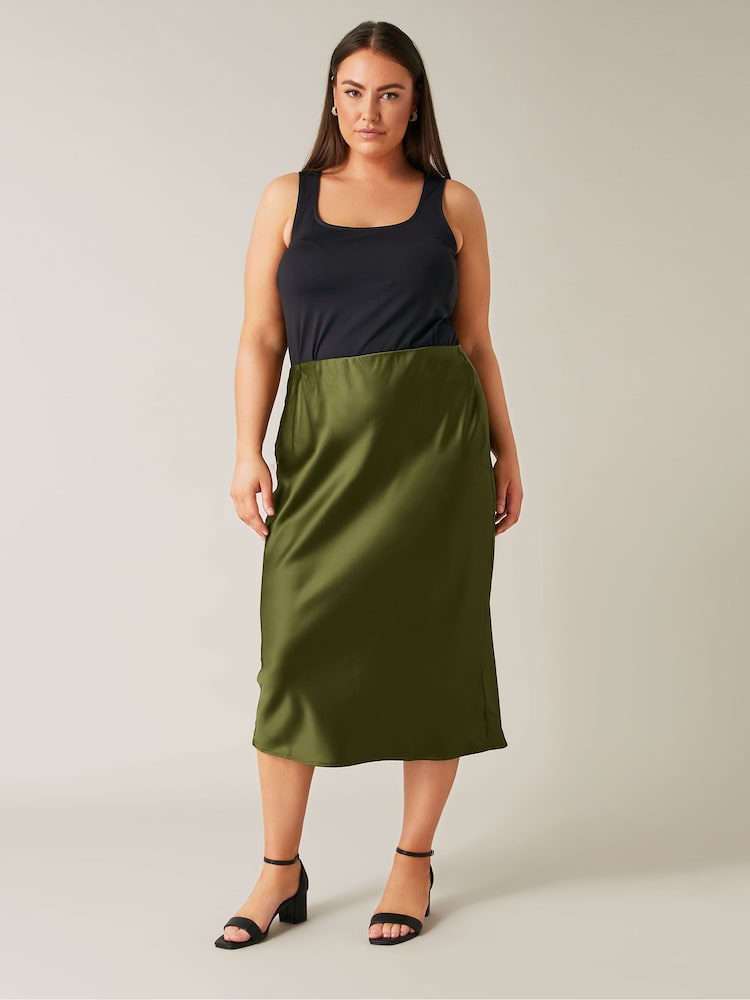 Evans Satin Bias Cut Skirt - Image 3 of 3