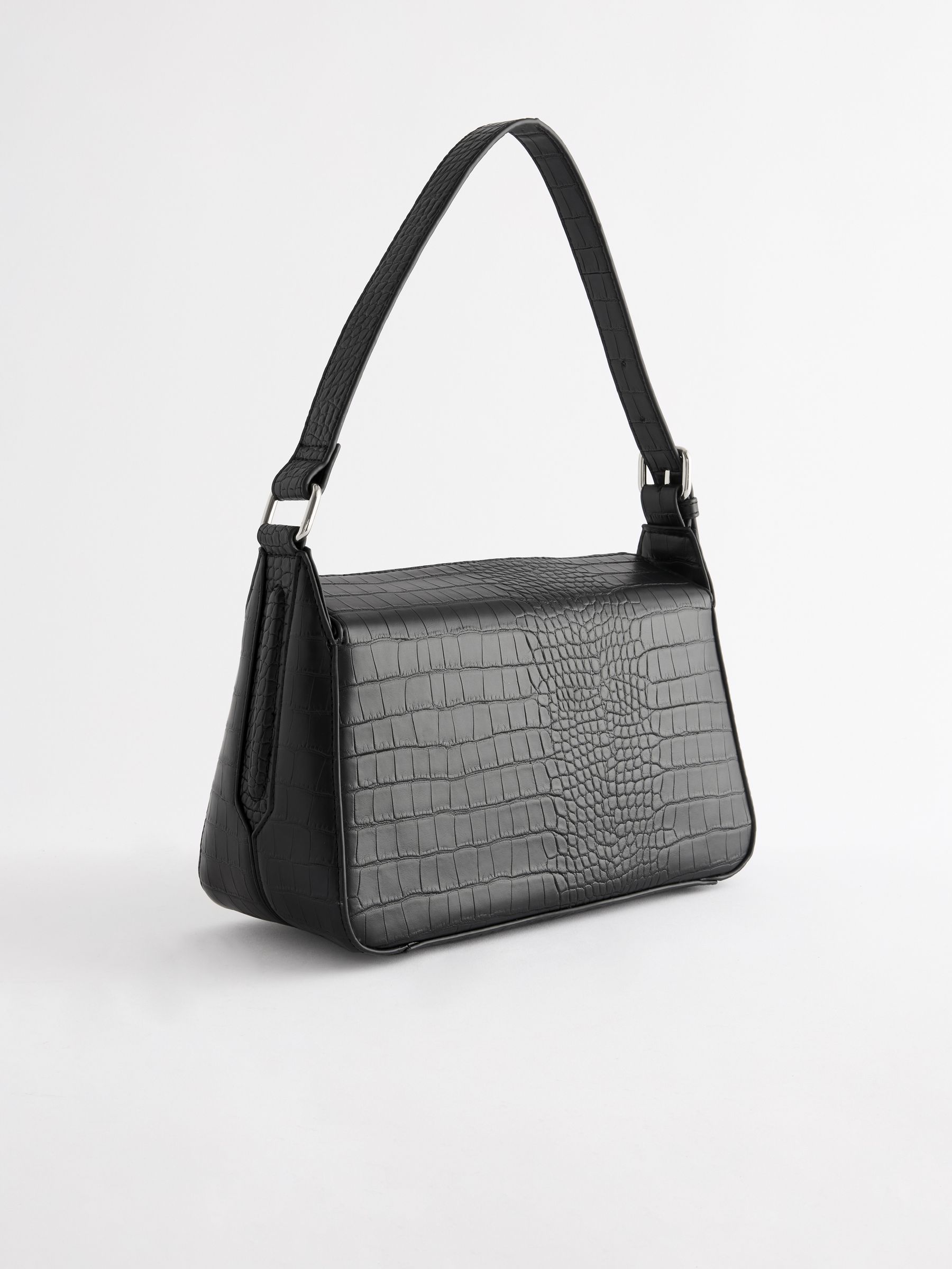 Black Structured Shoulder Bag