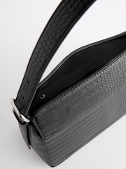 Black Structured Shoulder Bag - Image 7 of 9