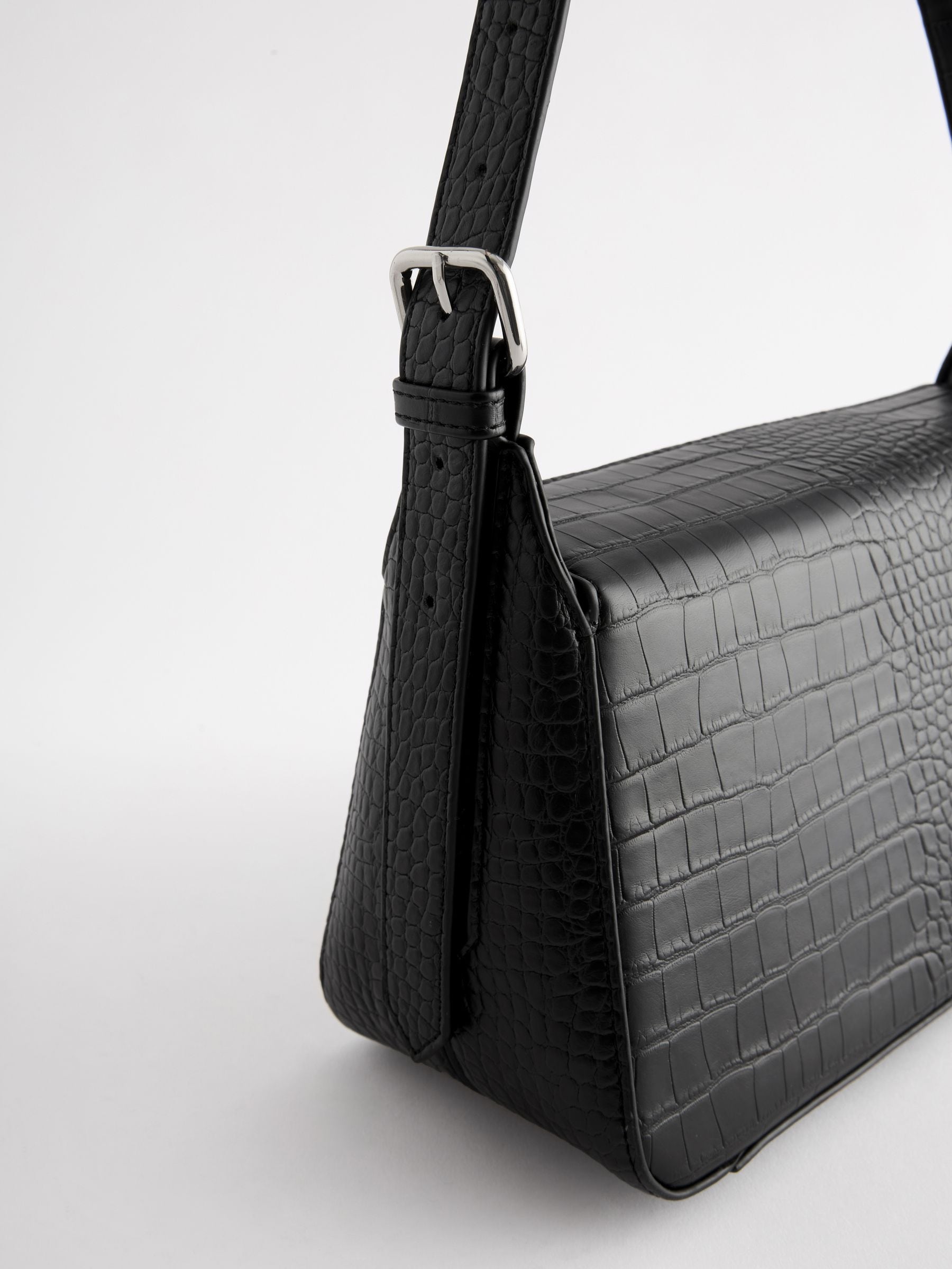 Black Structured Shoulder Bag