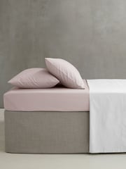 Catherine Lansfield Blush Pink Percale Fitted Sheet - Image 1 of 2