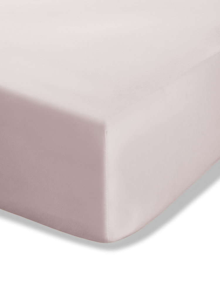 Catherine Lansfield Blush Pink Percale Fitted Sheet - Image 2 of 2