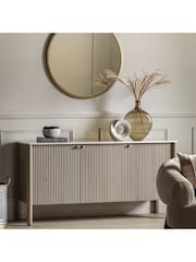 Gallery Home Grey Kenitra Marble 3 Door Sideboard - Image 1 of 7